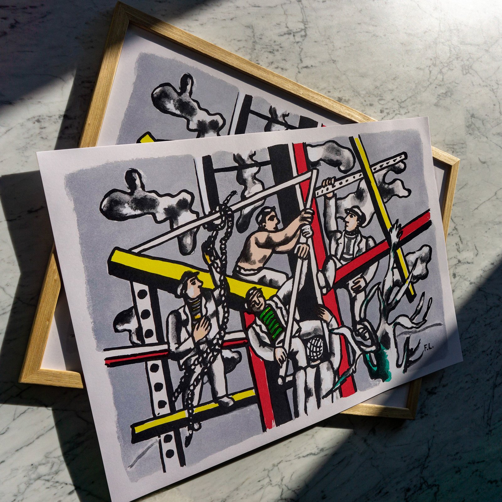 Les constructeurs | Fernand Leger - 1948 | Art Poster | Vintage