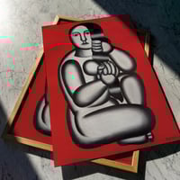 Image 1 of Femme sur fond rouge | Fernand Leger - 1927 | Art Poster | Vintage Poster