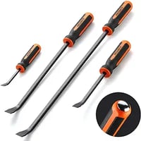 REXBETI Pry Bar Set, Heavy Duty Pry Bar 4-Piece Mechanic Hand Tools