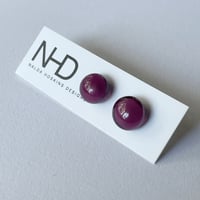 Image 1 of Stud Earring - Amethyst Transparet