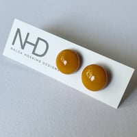 Image 3 of Stud Earrings - Mustard