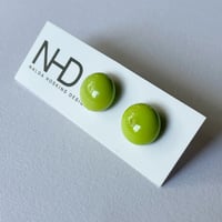 Image 1 of Stud Earrings - Lime Green