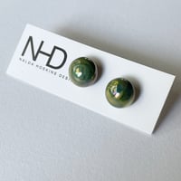 Image 1 of Stud Earrings - Khaki Lustre 2