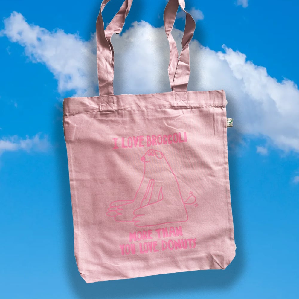 Image of I Love broccoli tote bag