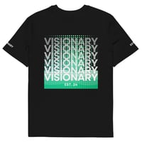 Image 2 of Visionary Est 24 Designer Luxury Modern Unisex Organic Cotton Graphic Fashion T-Shirt