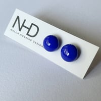 Image 3 of Stud Earrings - Cobalt Blue