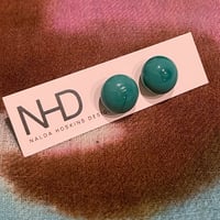 Image 2 of Stud Earrings - Jade Green