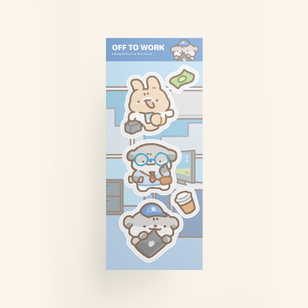 Image of OFF TO WORK STICKER SHEET
