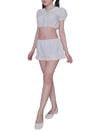 Sailor blue gingham top
