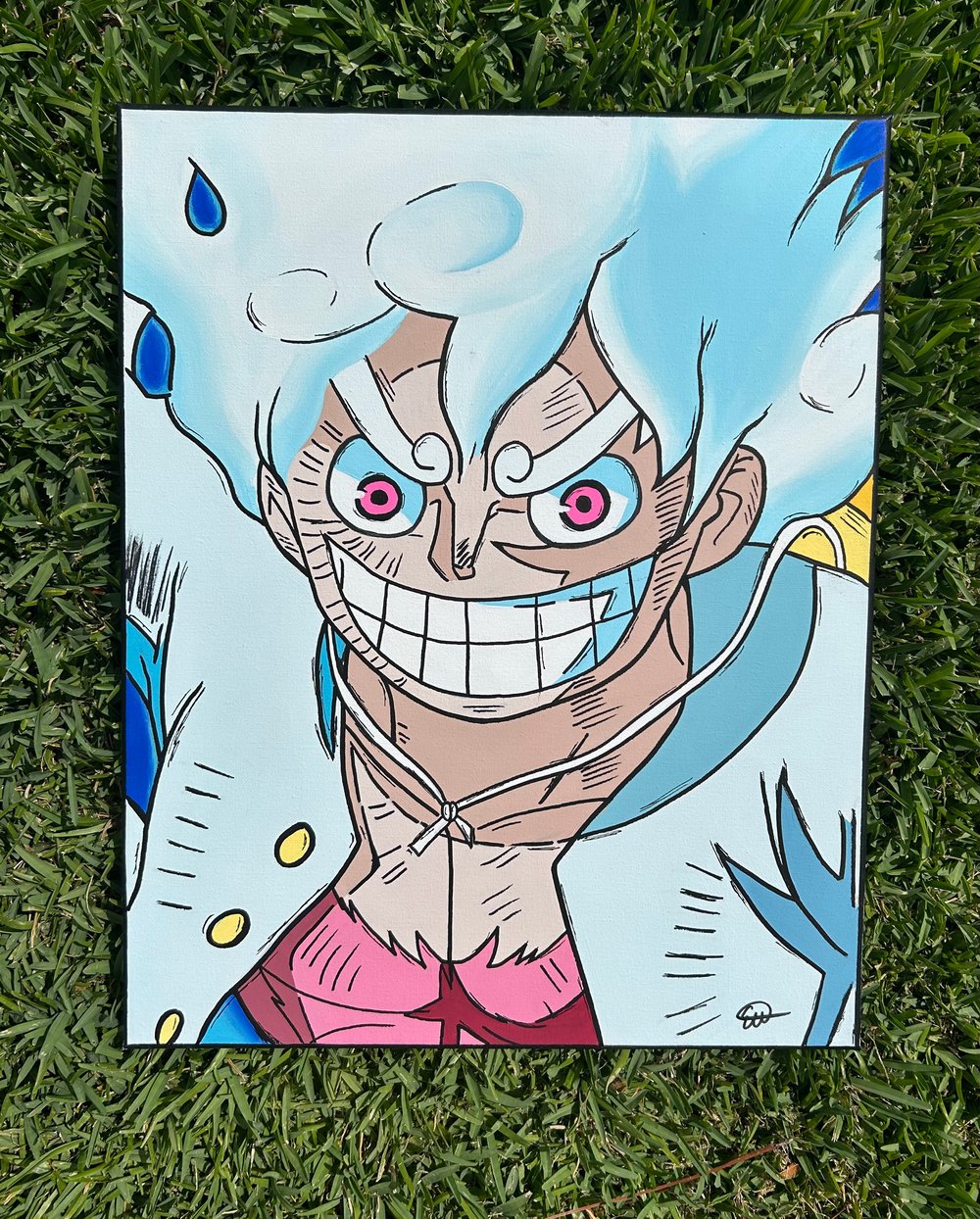 Image of Gear 5 Luffy Original Painting 