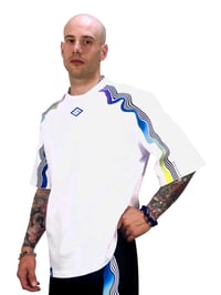 Image 2 of RAINBOW WAVES MIDSLEEVE PREMIUM TEE WHITE