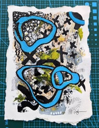 Image 1 of span of control - analog collage on watercolor