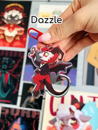 Image 3 of Razzle and Dazzle Acrylic Epoxy Keychains | Hazbin Hotel