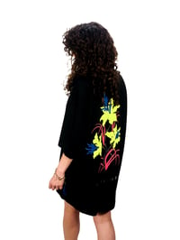 Image 1 of NEON BOUQUET OVERSIZE PREMIUM TSHIRT BLACK