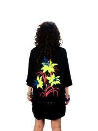 Image 3 of NEON BOUQUET OVERSIZE PREMIUM TSHIRT BLACK