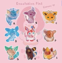 Image 2 of Eeveelution acrylic pins