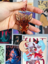 Deer and the Moon - Double Acrylic Keychain 