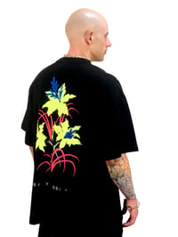 Image 6 of NEON BOUQUET OVERSIZE PREMIUM TSHIRT BLACK