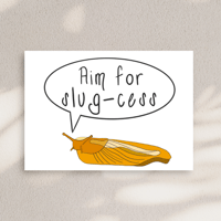 Aim For Slug-cess Greeting Card