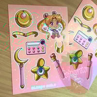 Image 1 of Moon Warrior Sticker Sheet