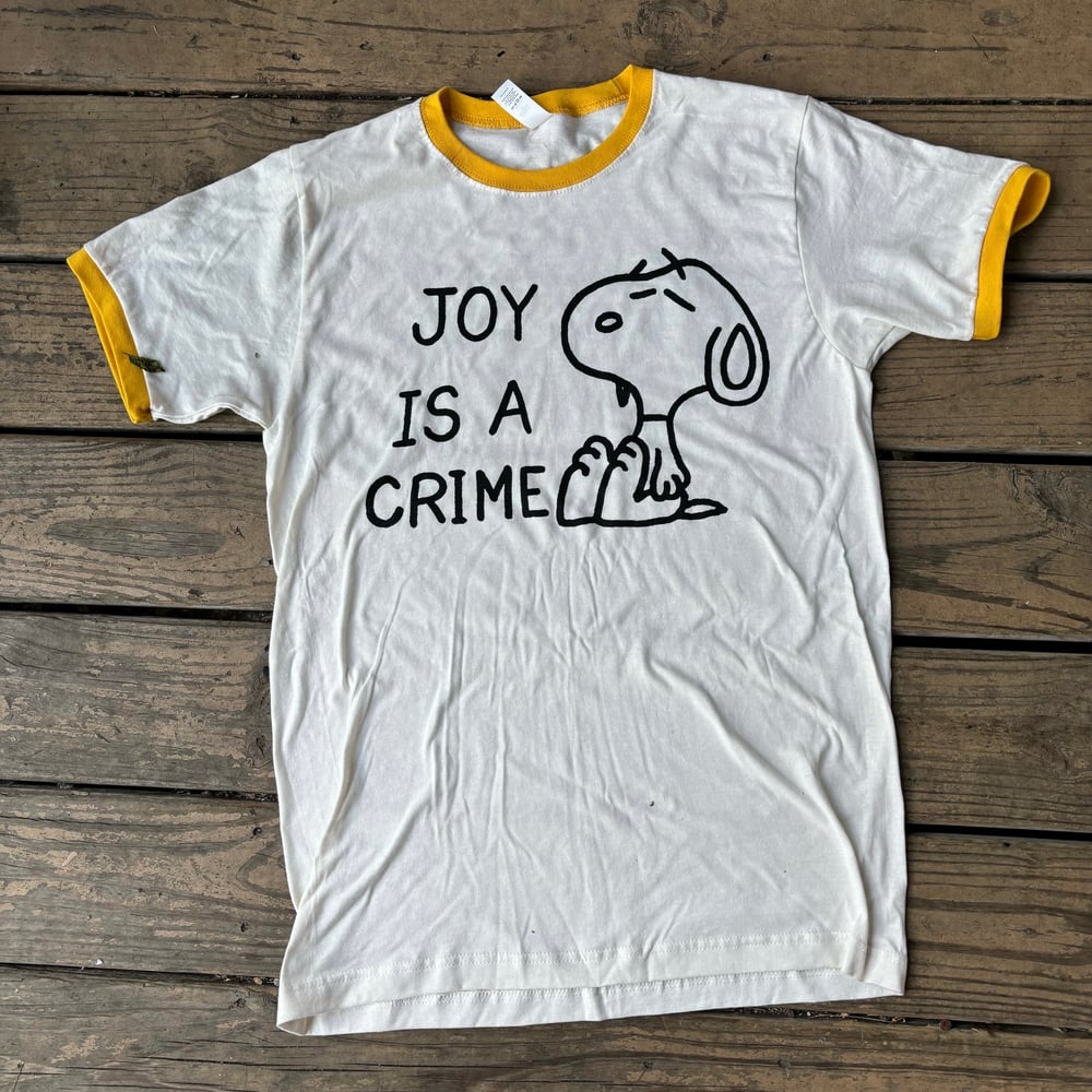 "Peanuts" Ringer Tee (Cream/Yellow)