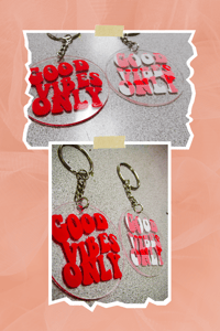 Good Vibes Only Circle Keychain