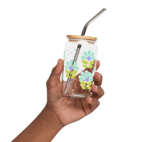 Image 2 of Mint Floral Glass