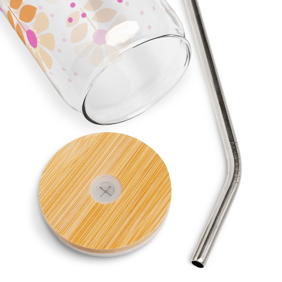 glassflower② Hex Jector (Low Bridge Fit) Satin Grey Smoke Eyeglasses