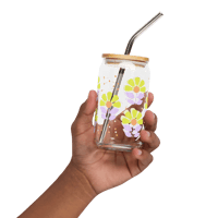Image 2 of Lemon Floral Glass