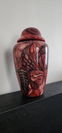 Image 2 of Heart Burial urn/vase with a lid