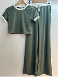 Image 2 of Crop top green