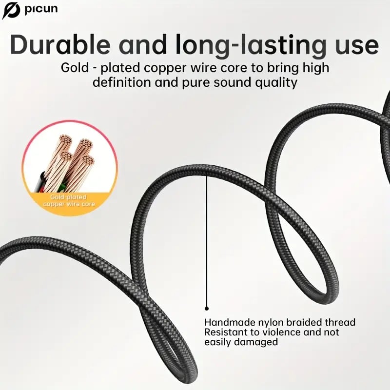 Picun C60 Wired On-Ear Headphones with Microphone – Lightweight, Foldable