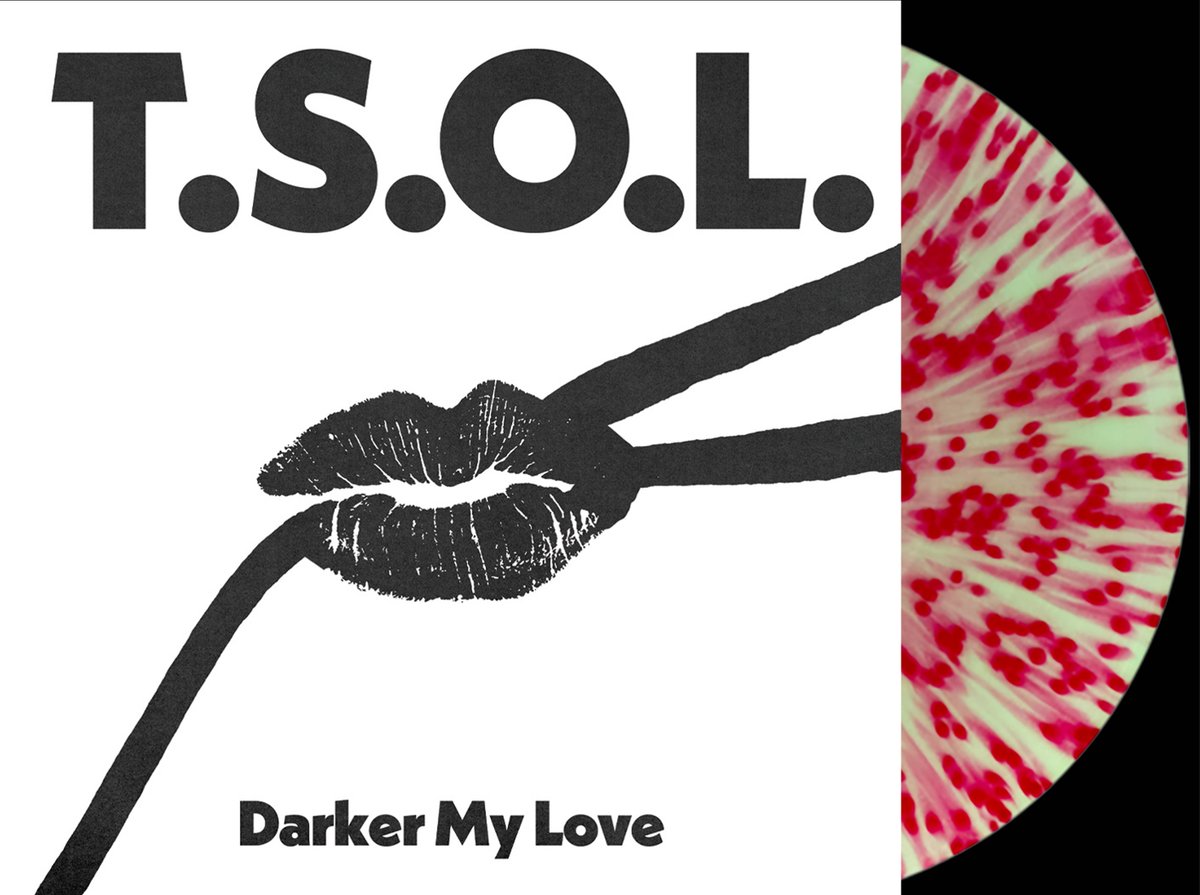 Image of Pre Order - 100 Pressed- TSOL Darker My Love 12" EP Strange Club - Coke Bottle Clear & Red Splatter 