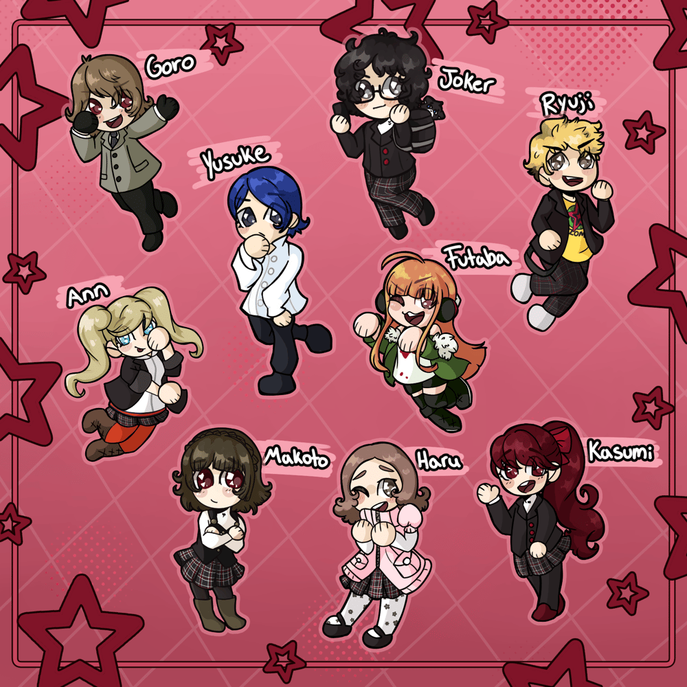 Image of [PREORDER] Persona 5 Acrylic Charms by Jinko