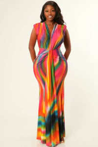 Image 1 of Tropical Pattern DIVA Dress