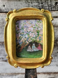 Image 1 of Friends Under a Lilac Tree -Original Acrylic Painting 