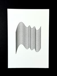 Image 1 of Halftone Bezier Curves — 5x7" pen plot