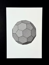 Image 1 of Icosahedron — 5x7" pen plot