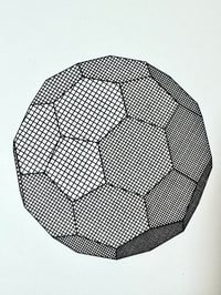 Image 2 of Icosahedron — 5x7" pen plot