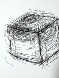 Image 2 of Cube Sketch — 5x7" pen plot