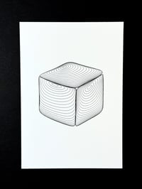 Image 1 of Cube Blob — 5x7" pen plot