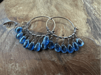 Image 9 of Blue Kyanite Sterling Silver Hoops / n.123