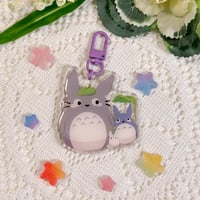 Totoro - 2.5" Glitter Epoxy Keychain