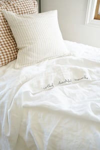 Image 2 of customisable queen bed doona cover - white