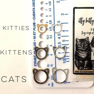 Image of Silver Kitten Stitch Markers