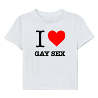 I love gay sex baby tee