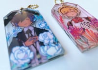 Image 1 of persona 3 protagonist & aigis layered charm