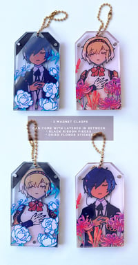 Image 2 of persona 3 protagonist & aigis layered charm