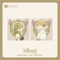 Image 2 of Frieren - Anime Square Art Print Frieren, Himmel, Stark, Fern, Ubel and Land