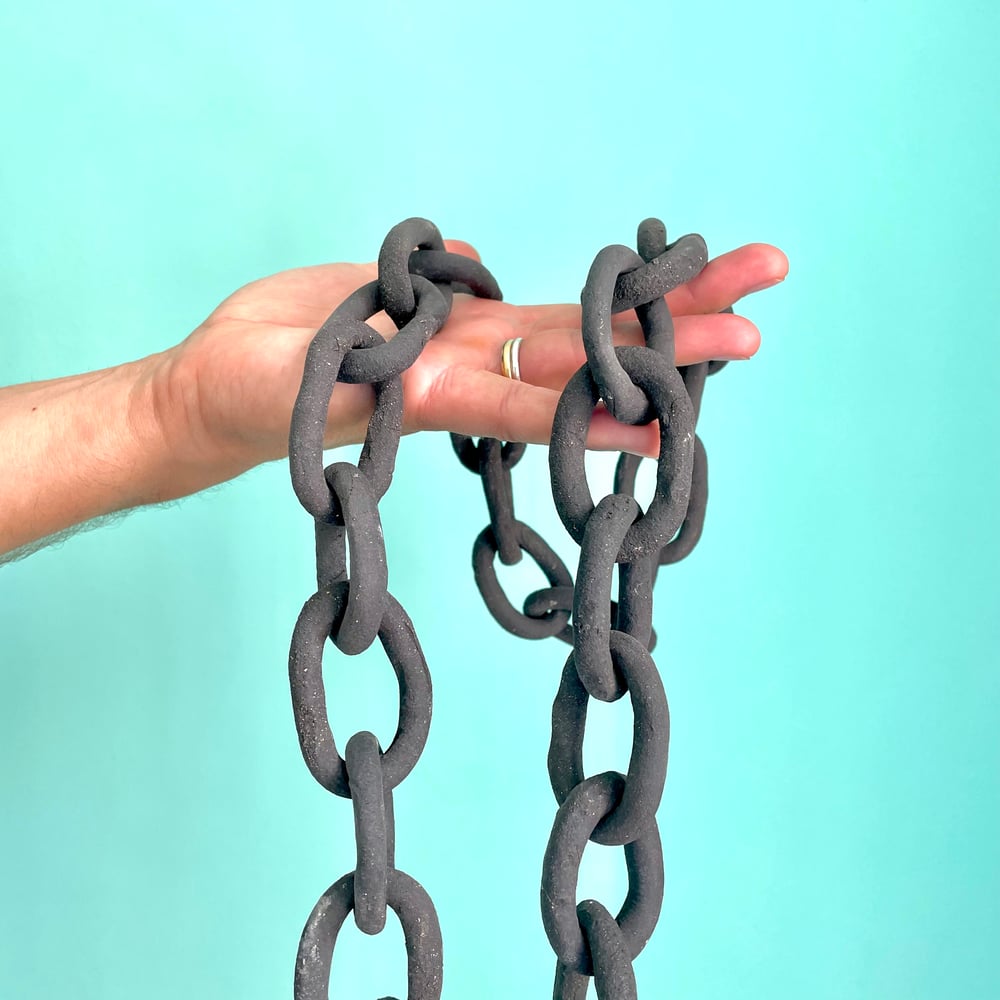 Image of Black clay chain 